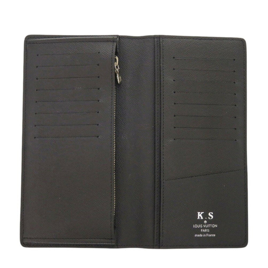 Louis Vuitton Noir Taiga Leather Long Wallet