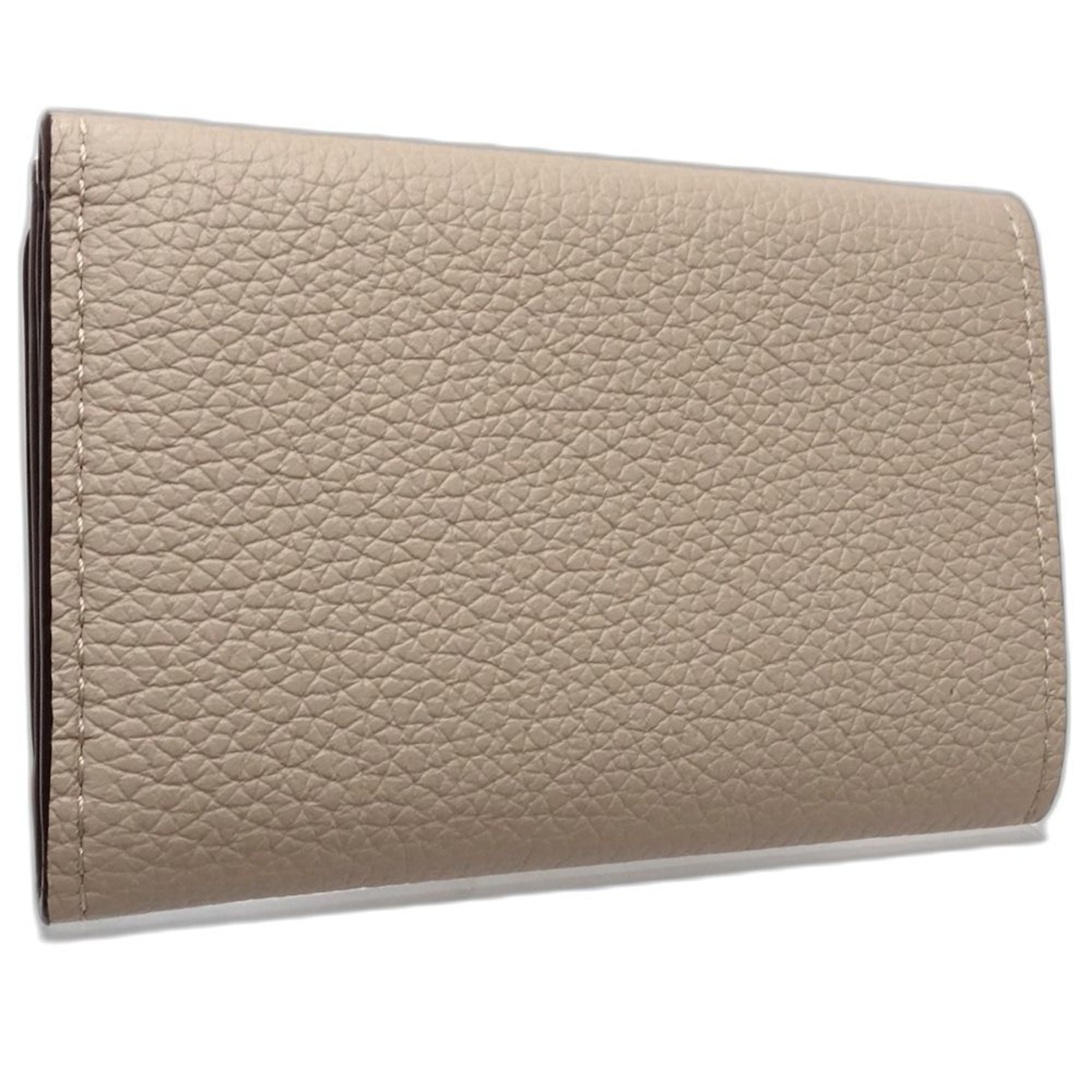 Louis Vuitton Grayish Leather Wallet (Tri-Fold)