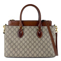 Gucci Brown Gg Supreme Handbag Shoulder Bag (Pre-Owned)