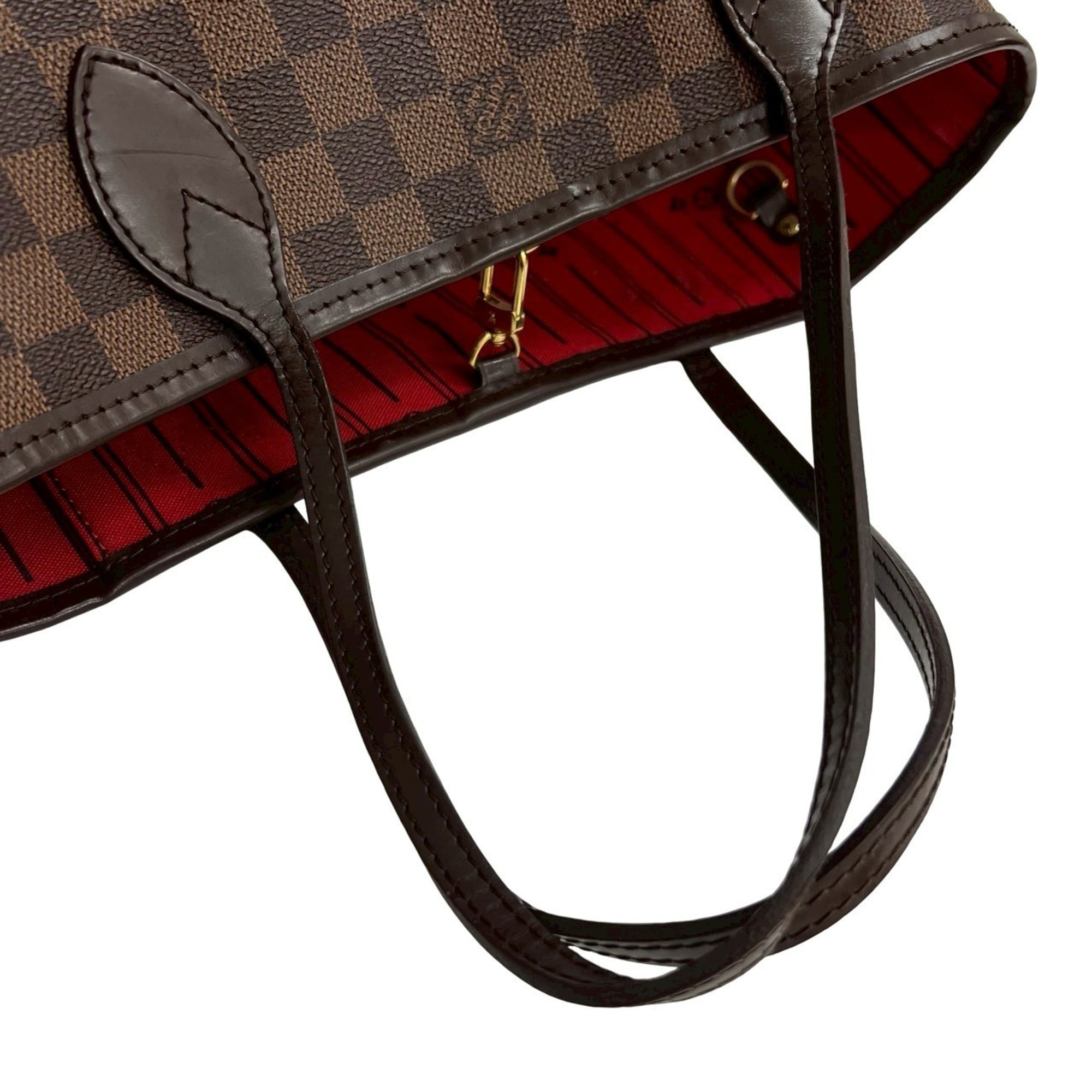 Louis Vuitton Brown Leather Pvc Handbag Shoulder Bag Tote Bag