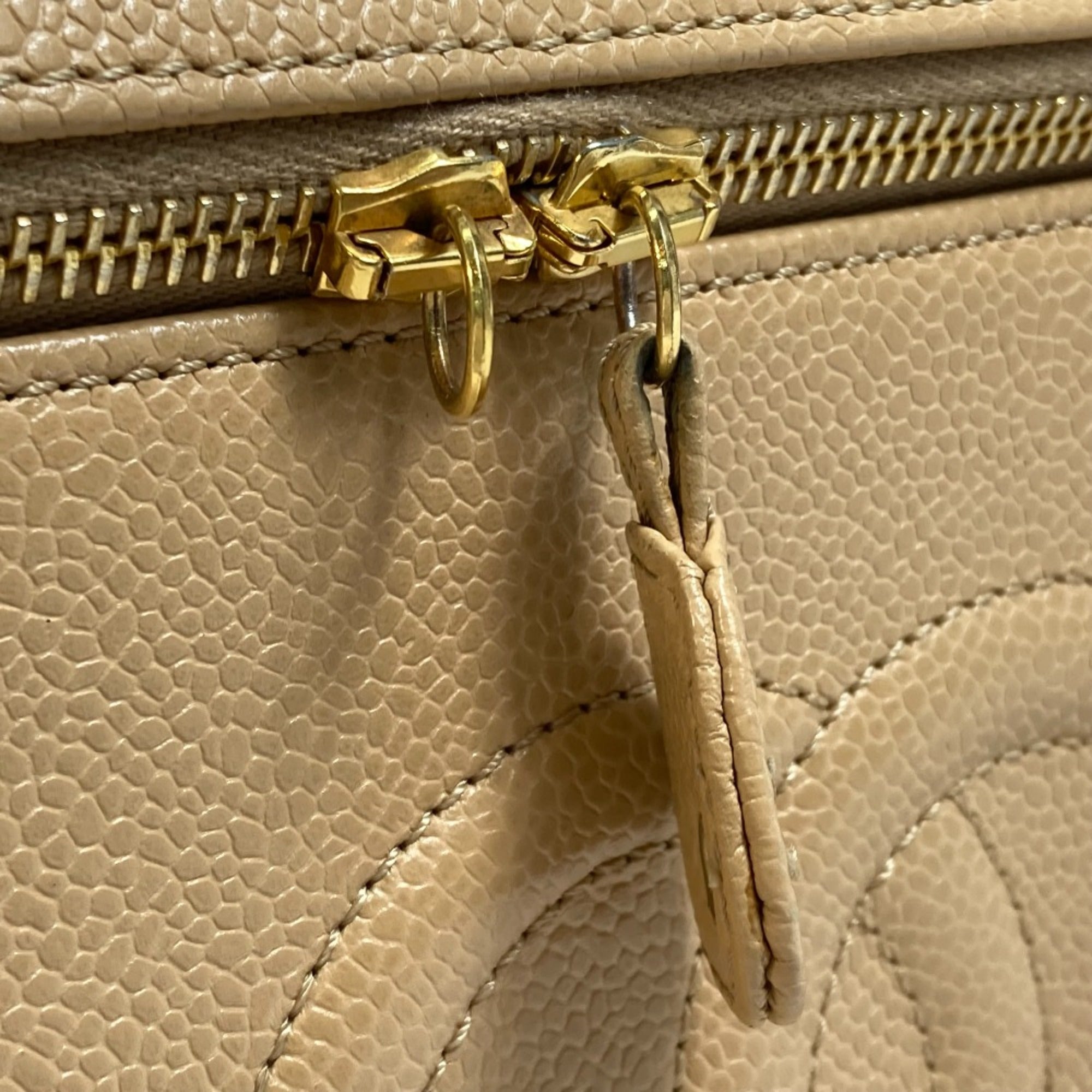 Chanel Beige Leather Shoulder Bag