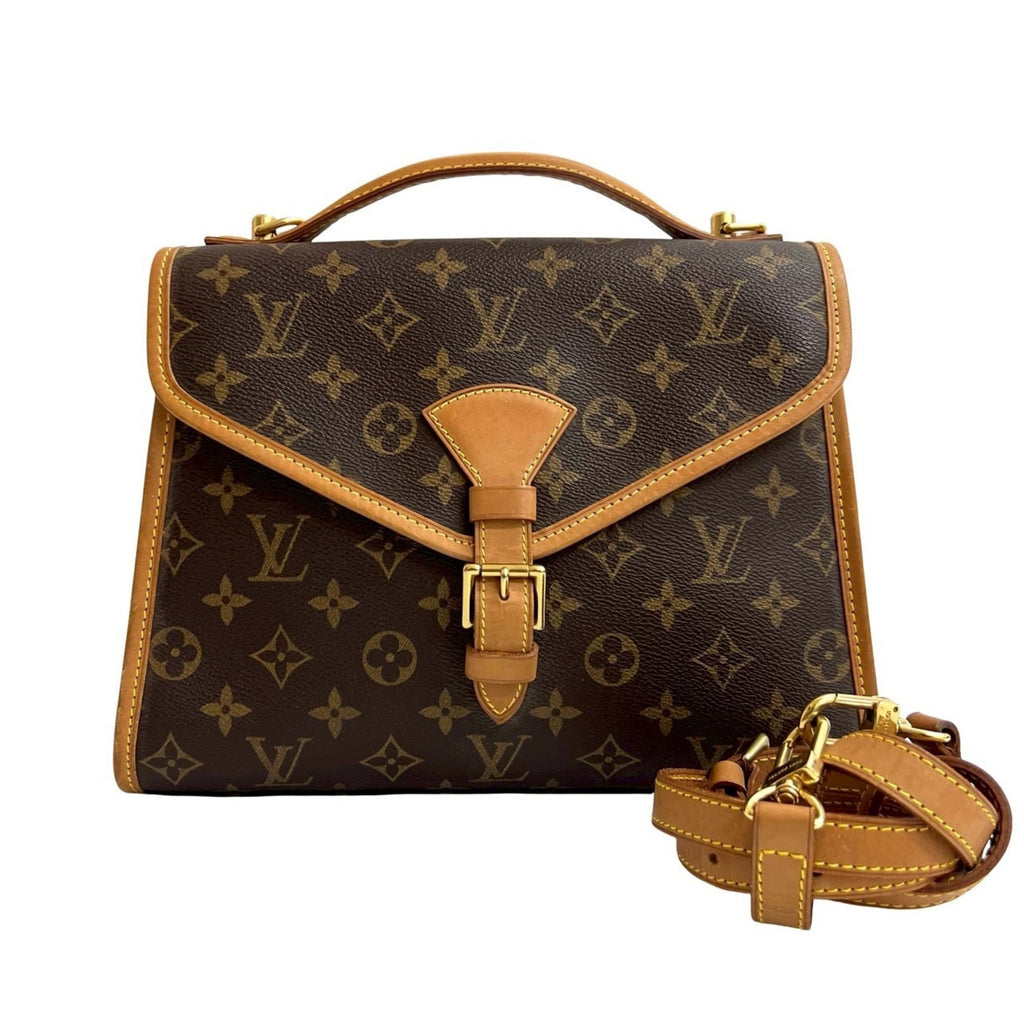 Louis Vuitton Brown Leather Pvc Handbag Shoulder Bag