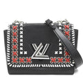 Louis Vuitton Black Red Color White Epi Leather Shoulder Bag