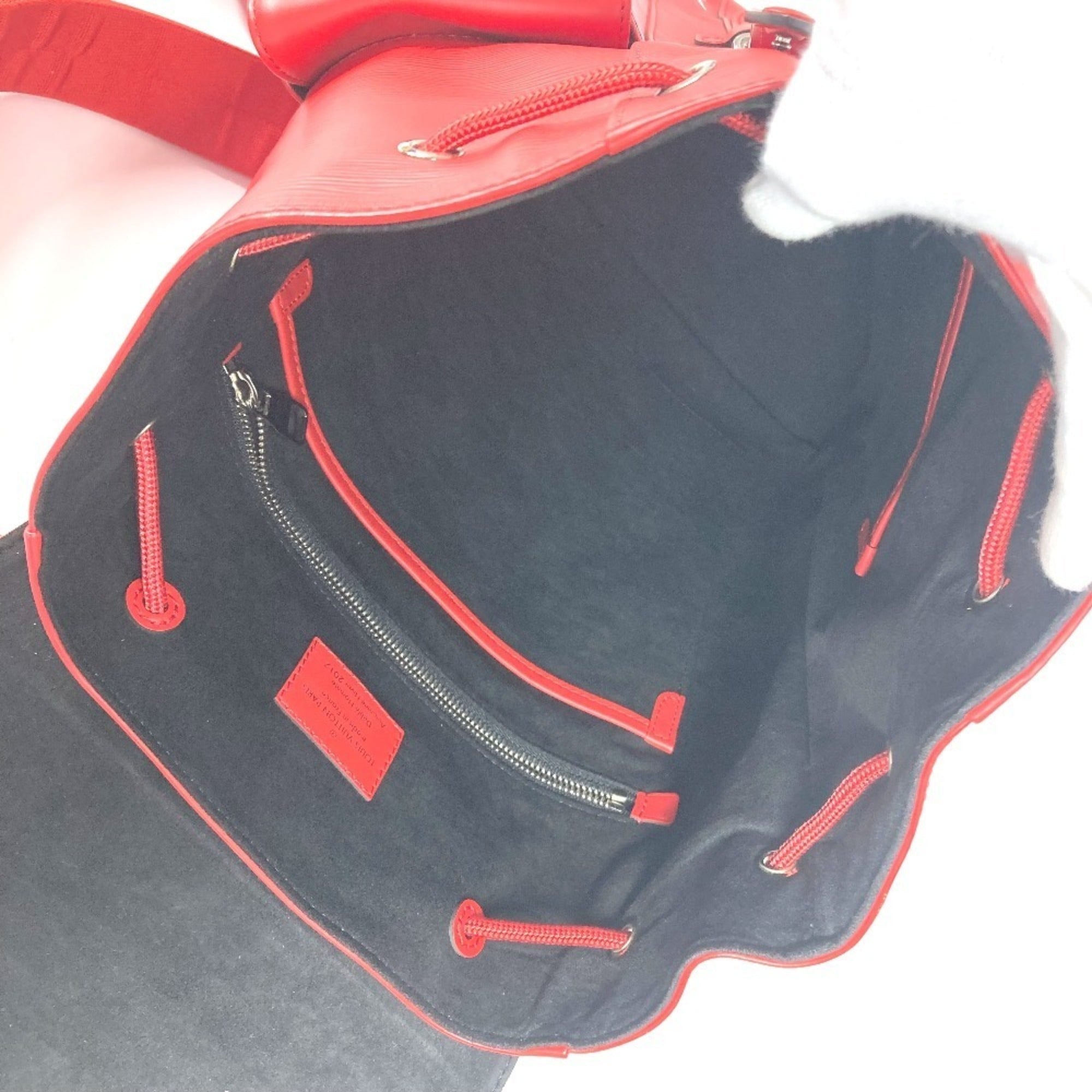 Louis Vuitton Epi Red Color White Epi Leather Backpack