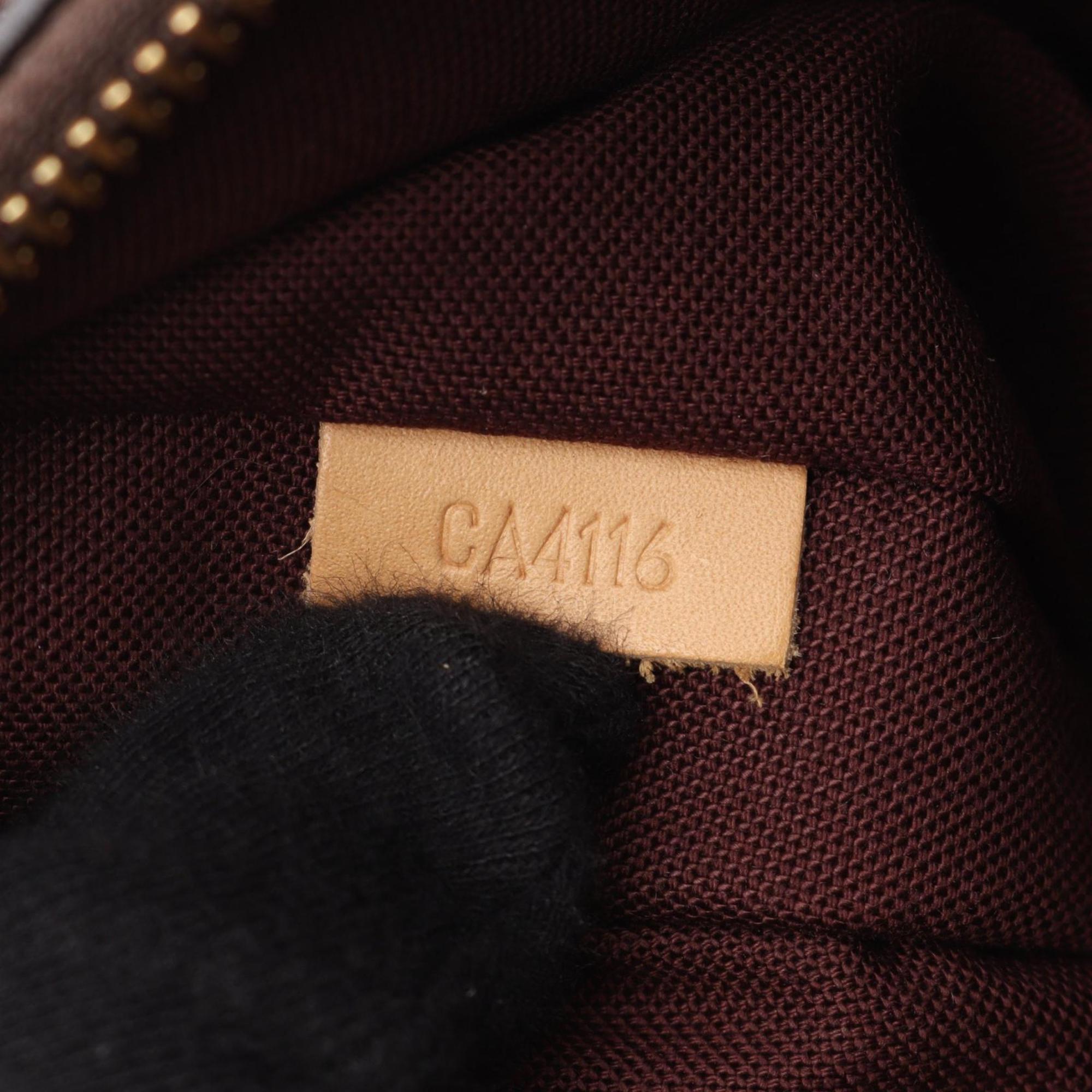 Louis Vuitton Brown Coated Canvas Leather Shoulder Bag