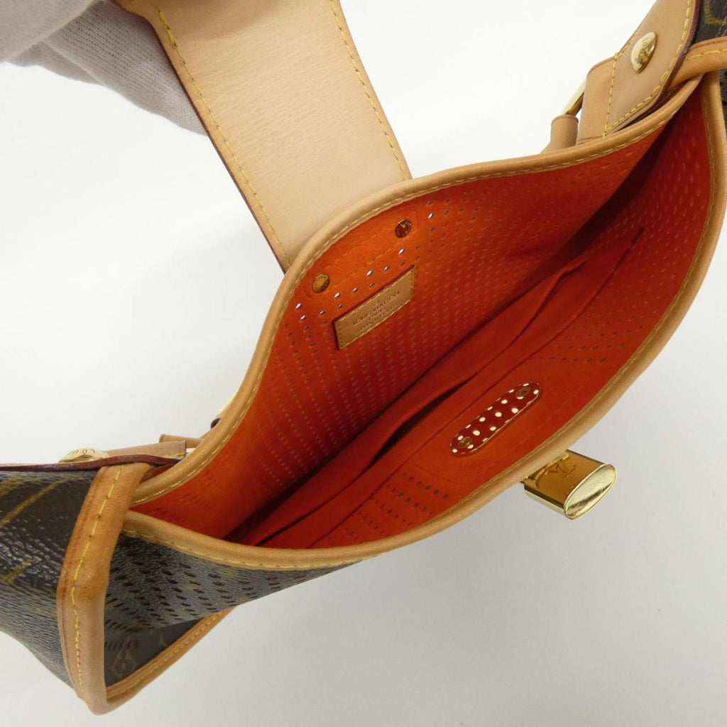 Louis Vuitton Brown Orange Coated Canvas Shoulder Bag
