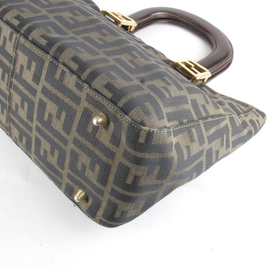 Fendi Khaki Canvas Handbag
