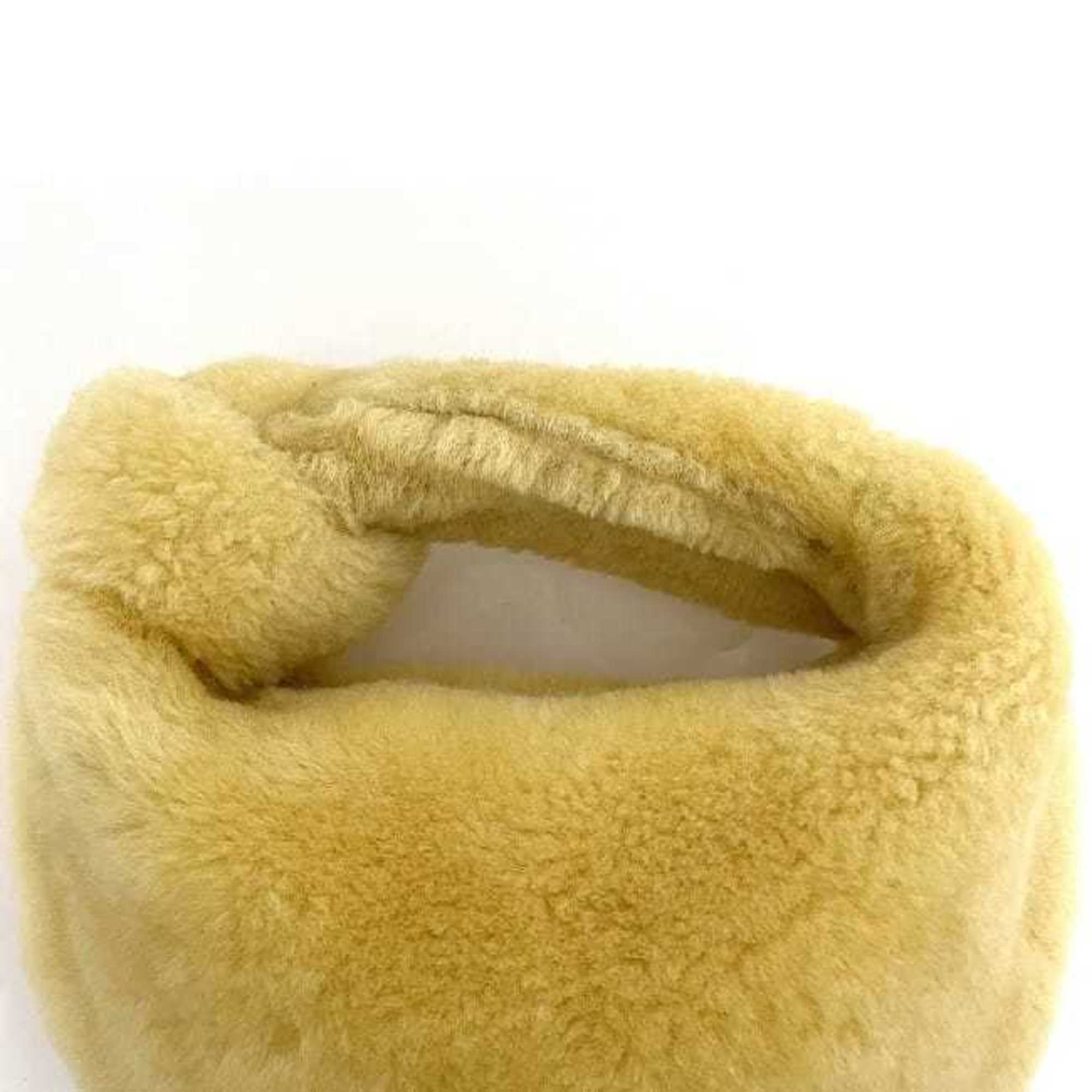 Bottega Veneta Beige Yellow Fur Handbag