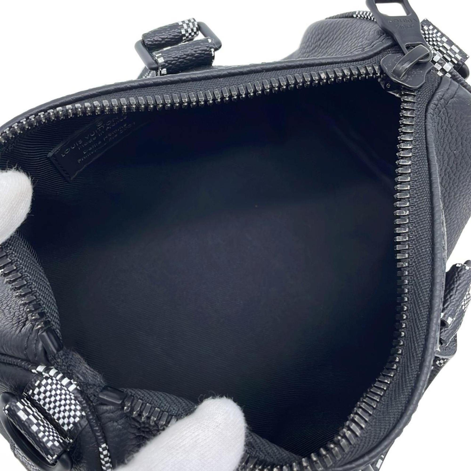 Louis Vuitton Black Leather Shoulder Bag