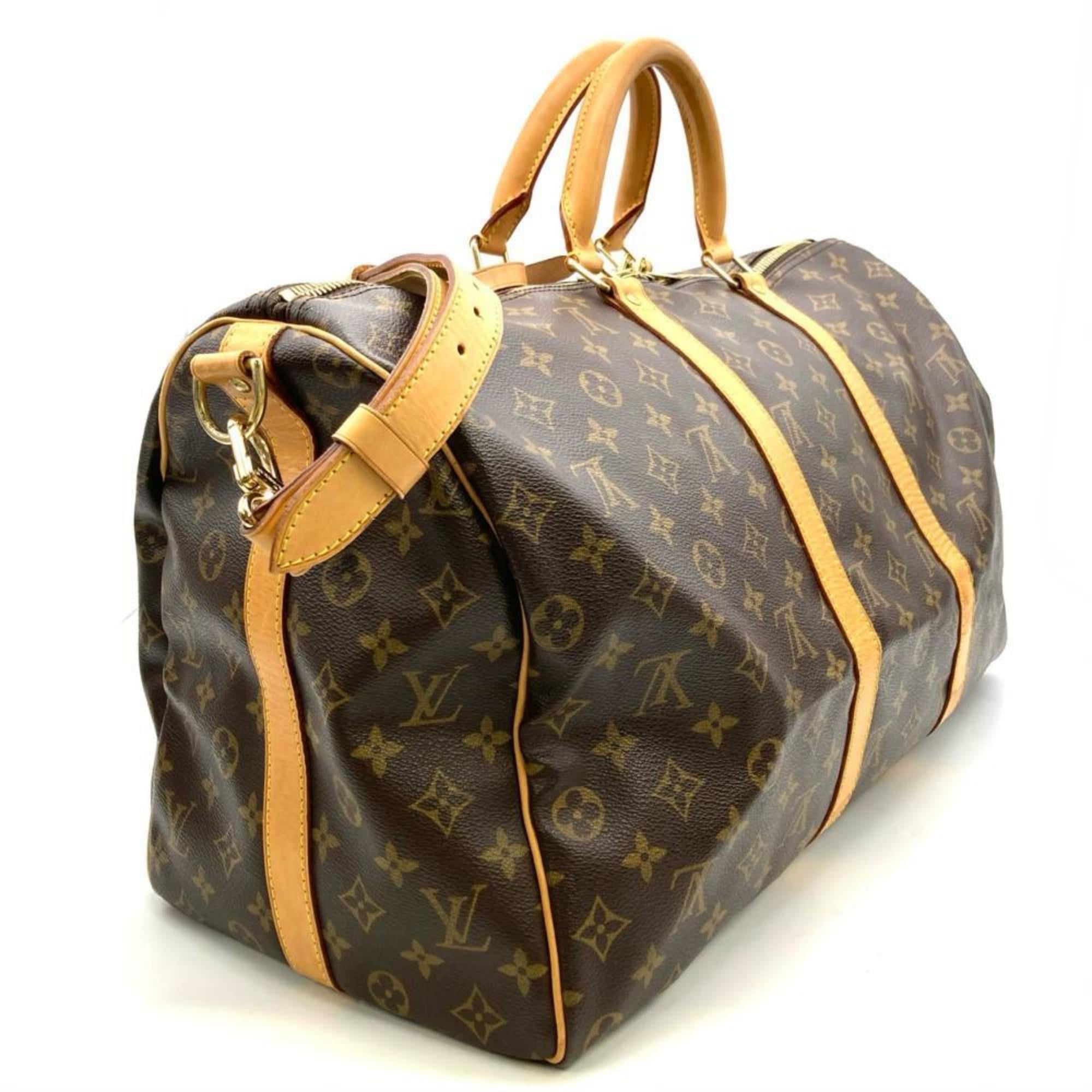 Louis Vuitton Monogram Brown Monogram Leather Boston Bag