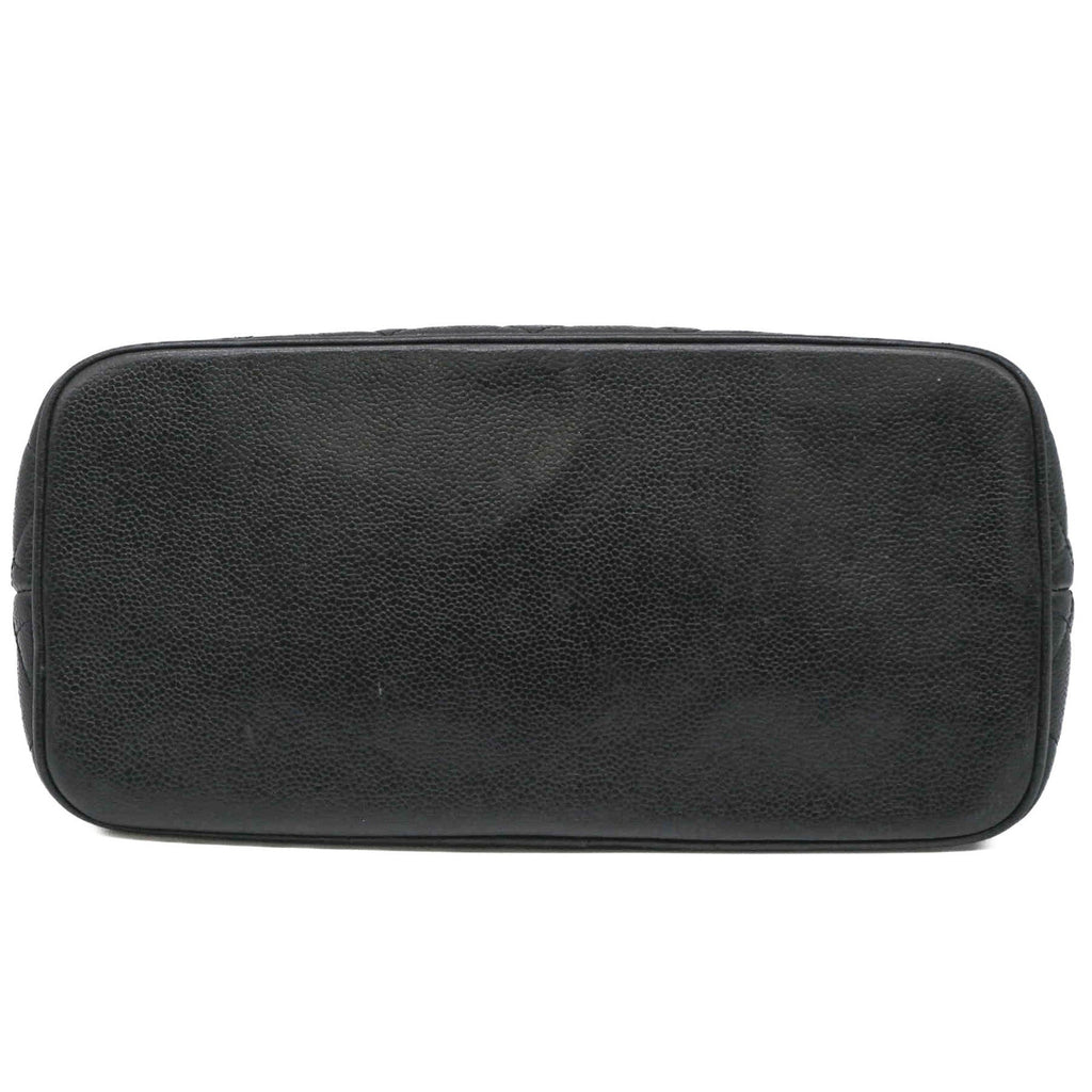 Chanel Black Grained Calfskin Handbag Tote Bag