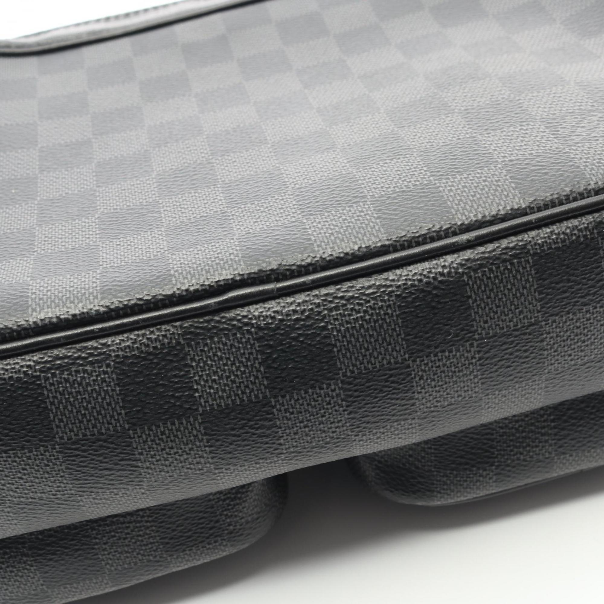 Louis Vuitton Gray Damier Graphite Leather Shoulder Bag