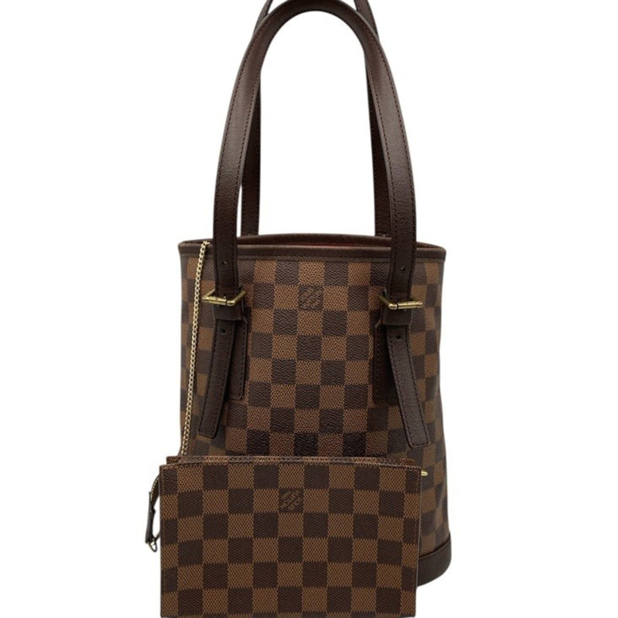 Louis Vuitton Brown Pvc Leather Tote Bag