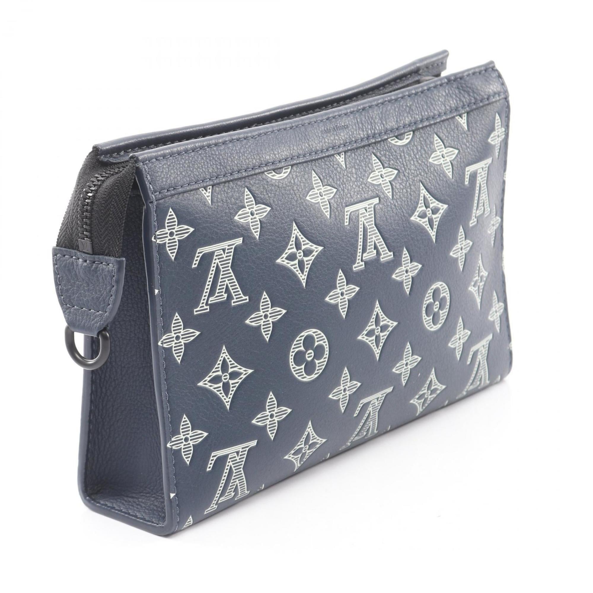 Louis Vuitton Navy White Monogram Shadow Handbag Shoulder Bag