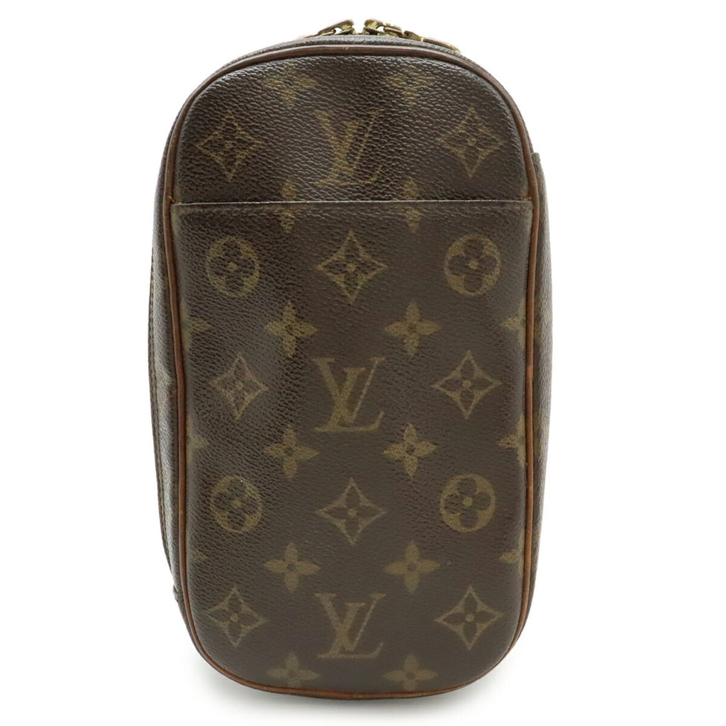 Louis Vuitton Brown Canvas Pochette Shoulder Bag Sling Bag