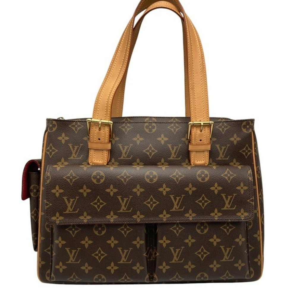 Louis Vuitton Brown Pvc Leather Handbag