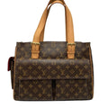 Louis Vuitton Brown Pvc Leather Handbag