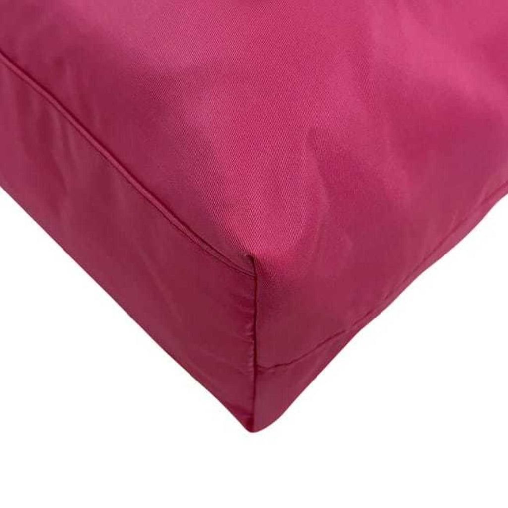 Prada Pink Nylon Saffiano Triangle Leather Tote Bag