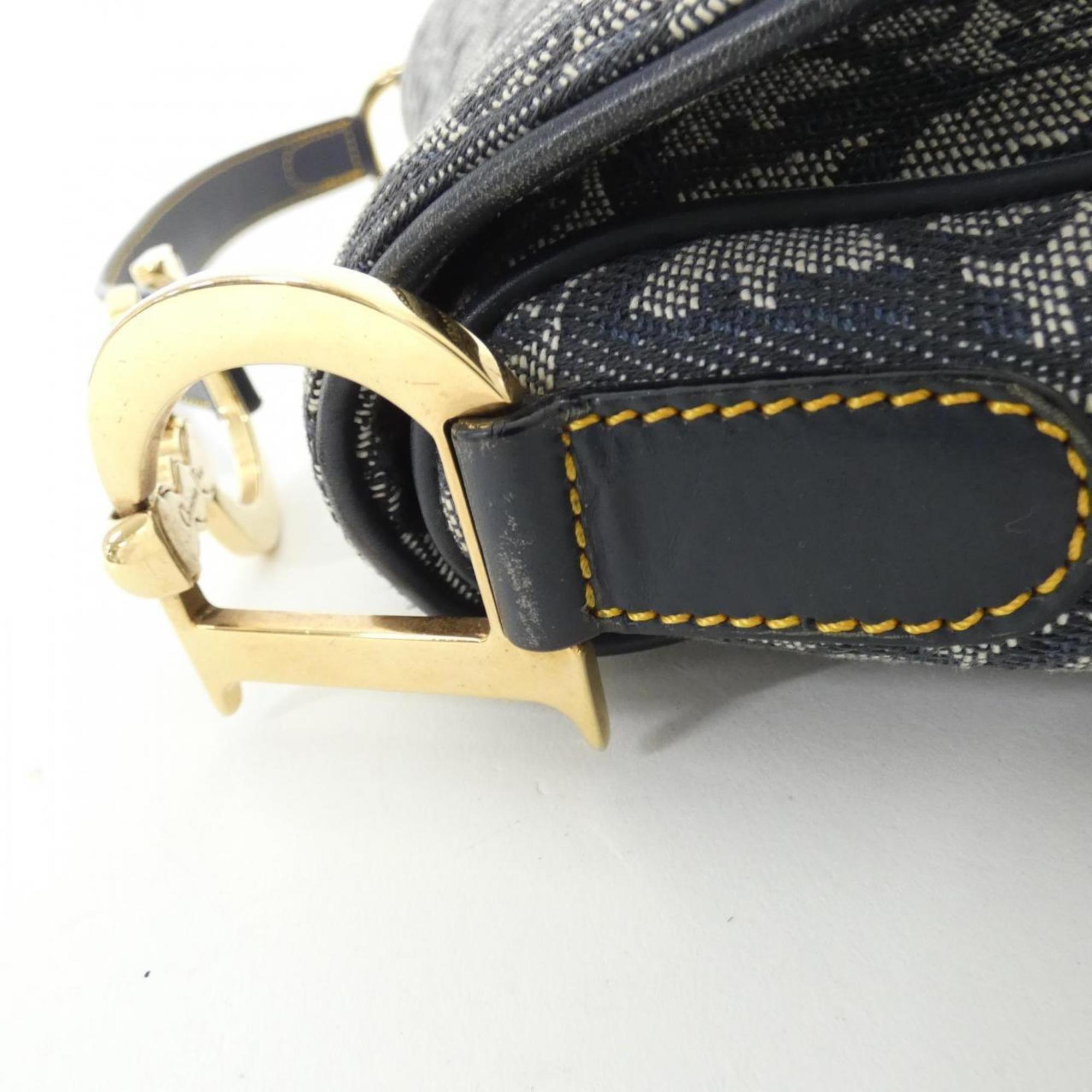 Christian Dior Blue Canvas Shoulder Bag (Pre-Owned)