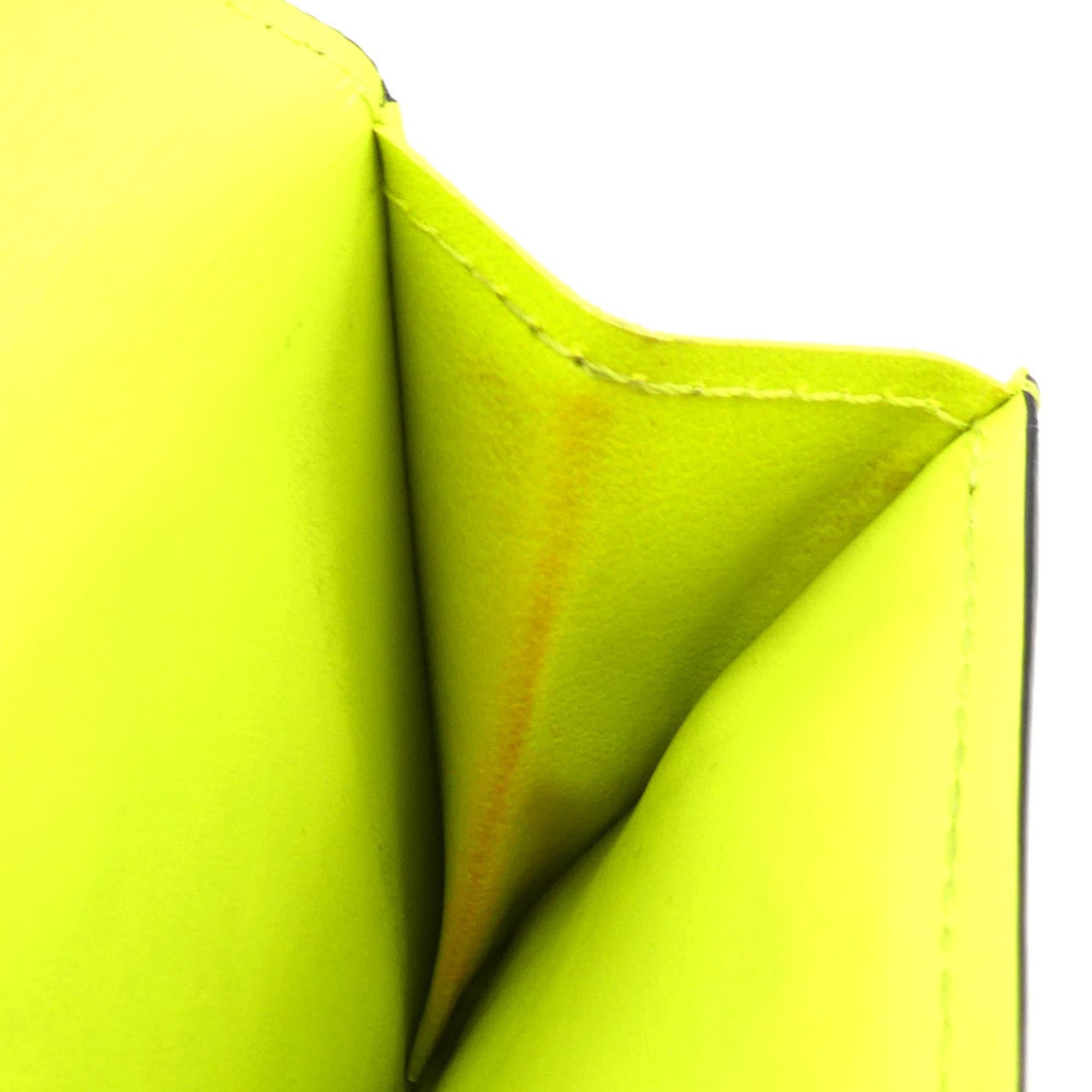 Louis Vuitton Green Yellow Pvc Leather Wallet (Tri-Fold)