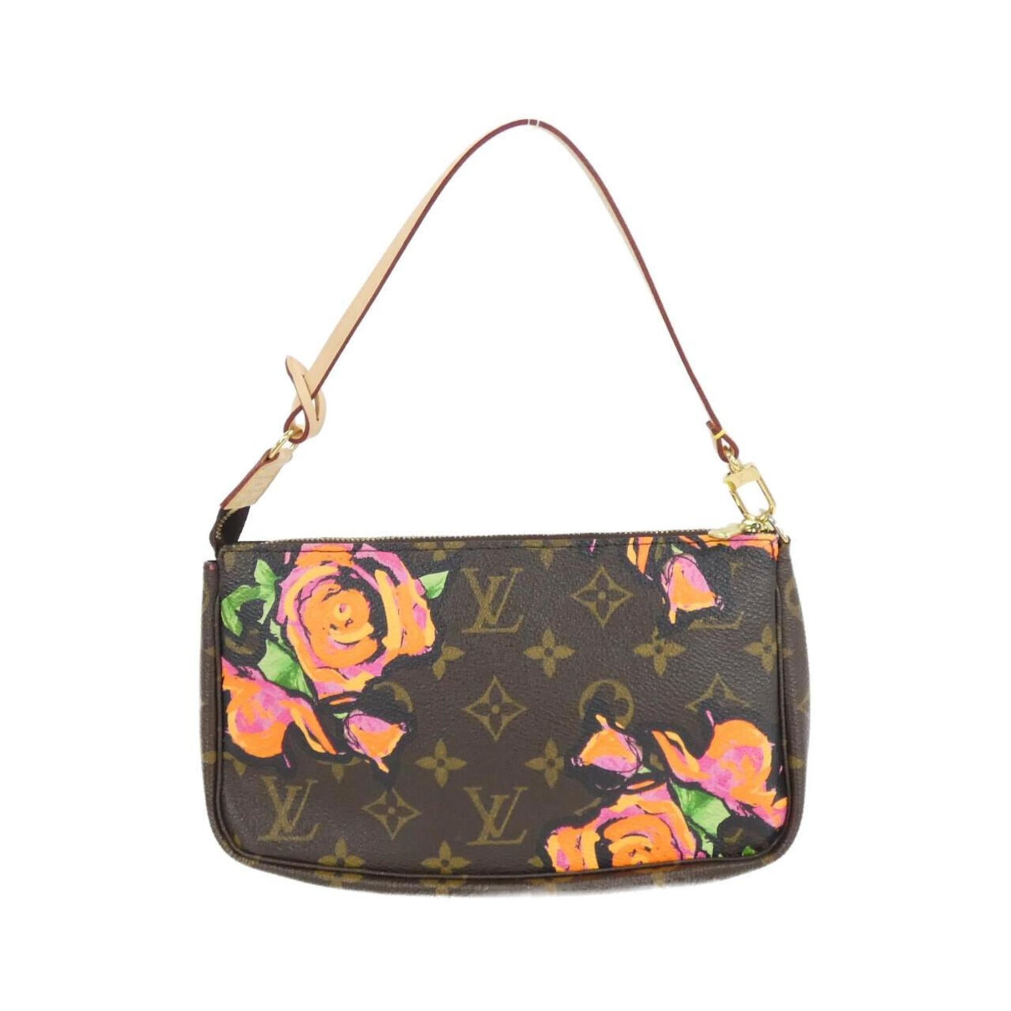 Louis Vuitton Brown Monogram Rose Coated Canvas Pochette Pouch