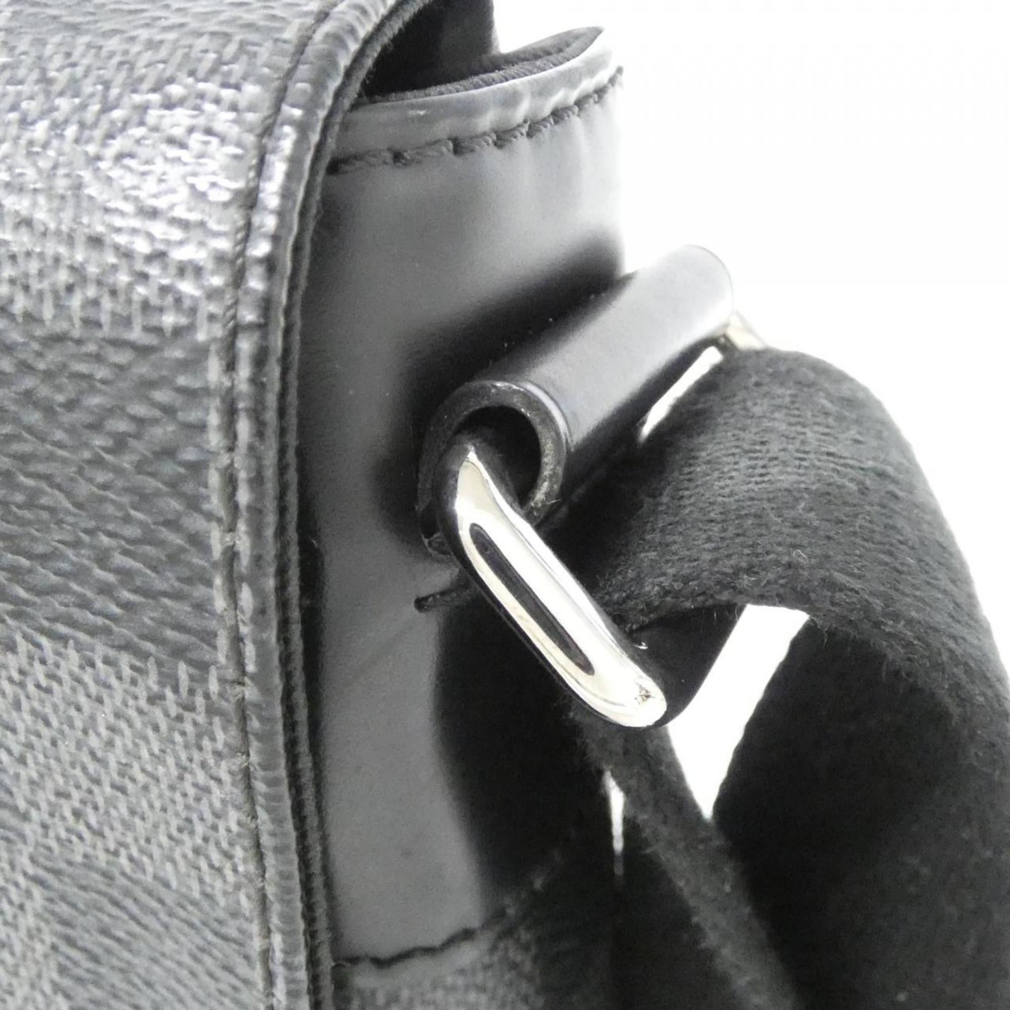 Louis Vuitton Dark Gray Graphite Coated Canvas Shoulder Bag