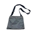 Prada Gray Satin Pochette Shoulder Bag