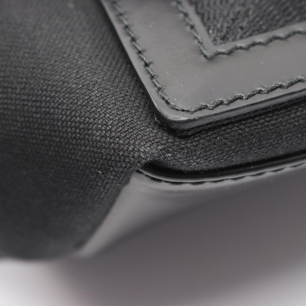 Balenciaga Black Canvas Leather Handbag Tote