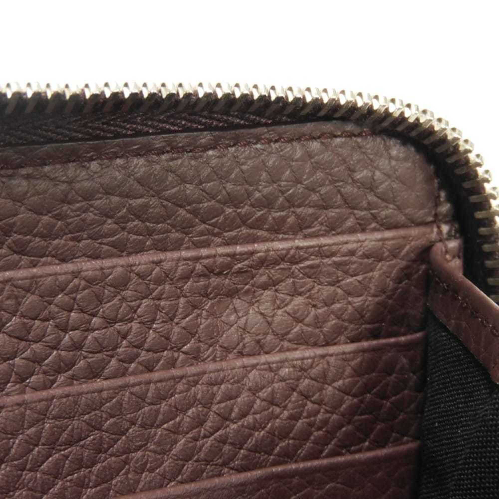 Balenciaga Bordeaux Leather Long Wallet (Bi-Fold)