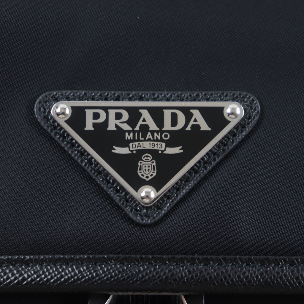 Prada Black Nylon Saffiano Shoulder Bag