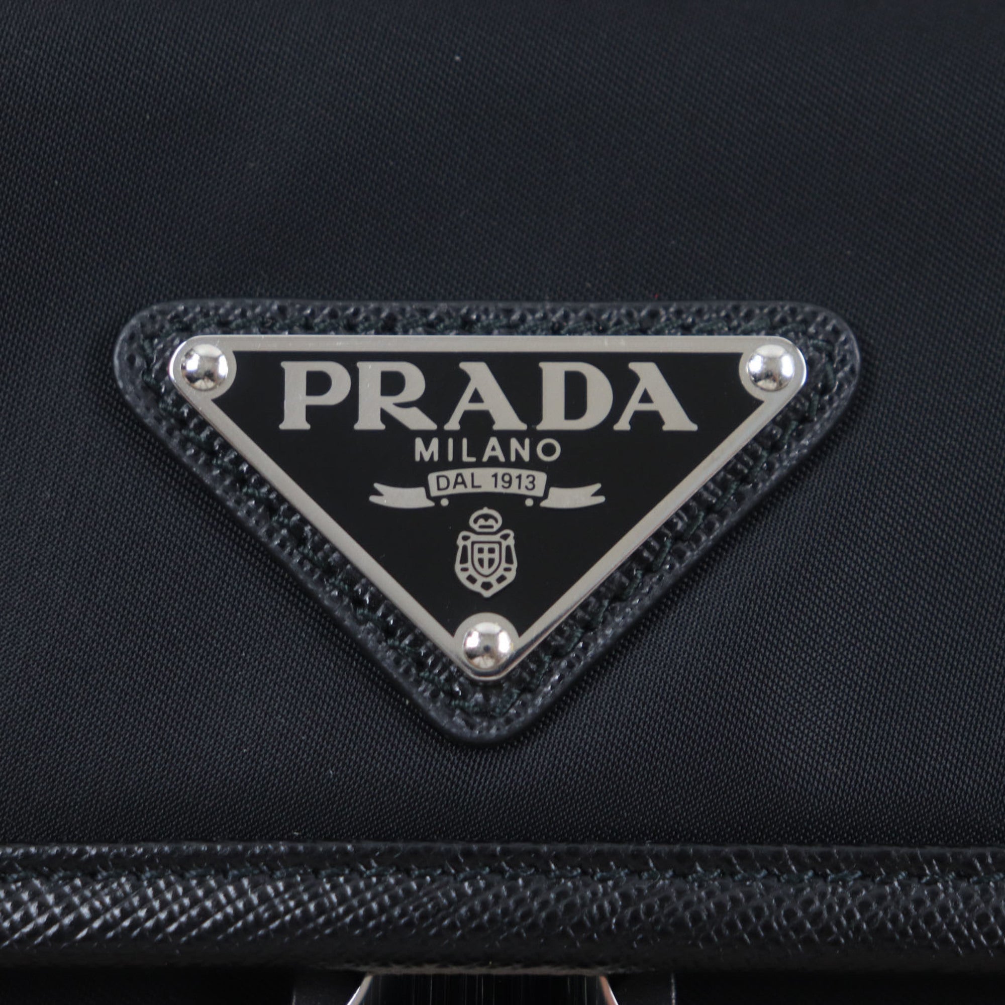 Prada Black Nylon Saffiano Shoulder Bag