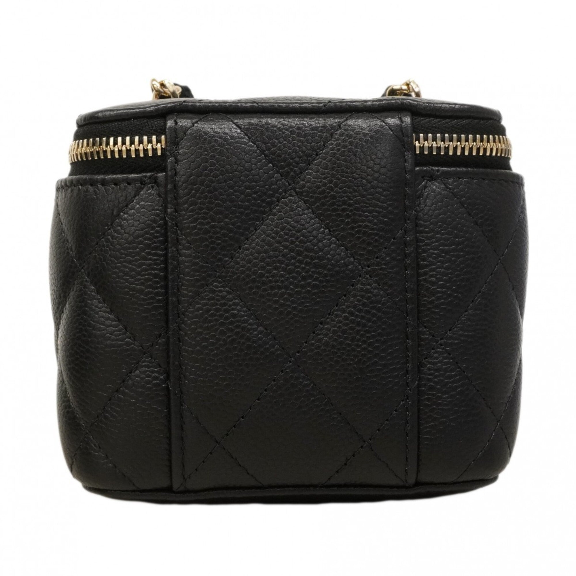Chanel Black Grained Calfskin Shoulder Bag
