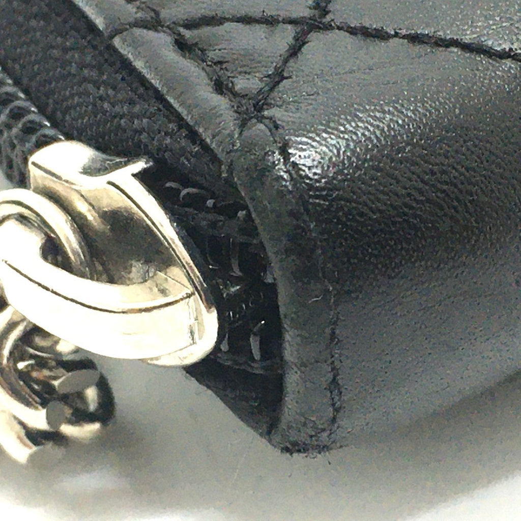Chanel Black Leather Long Wallet (Bi-Fold)
