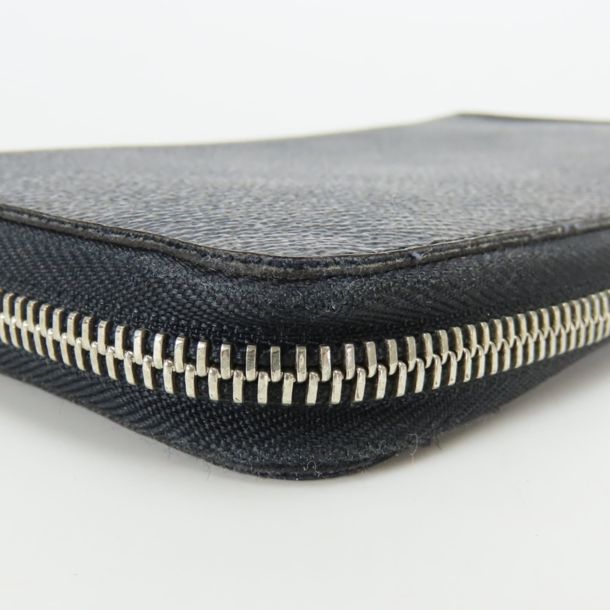 Louis Vuitton Black Gray Damier Graphite Leather Long Wallet