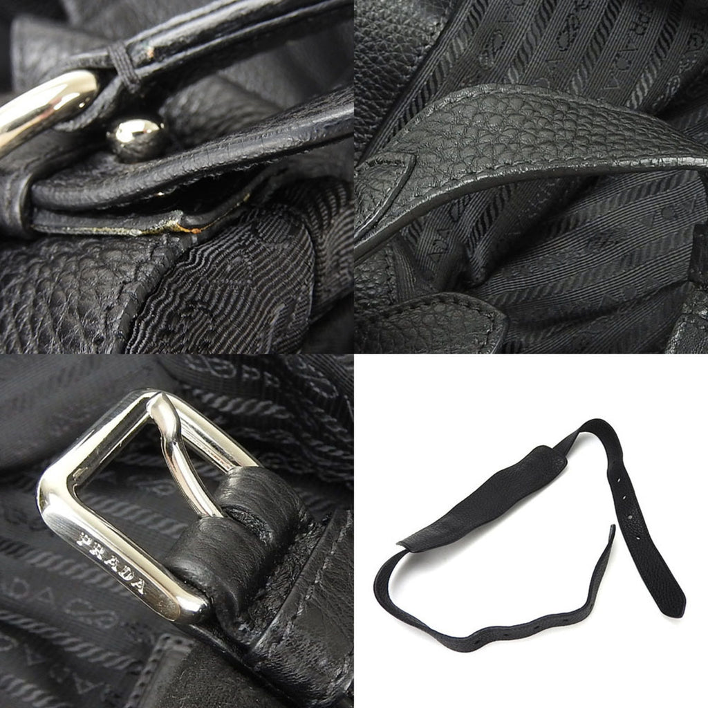 Prada Black Nero Tessuto Shoulder Bag Tote Bag