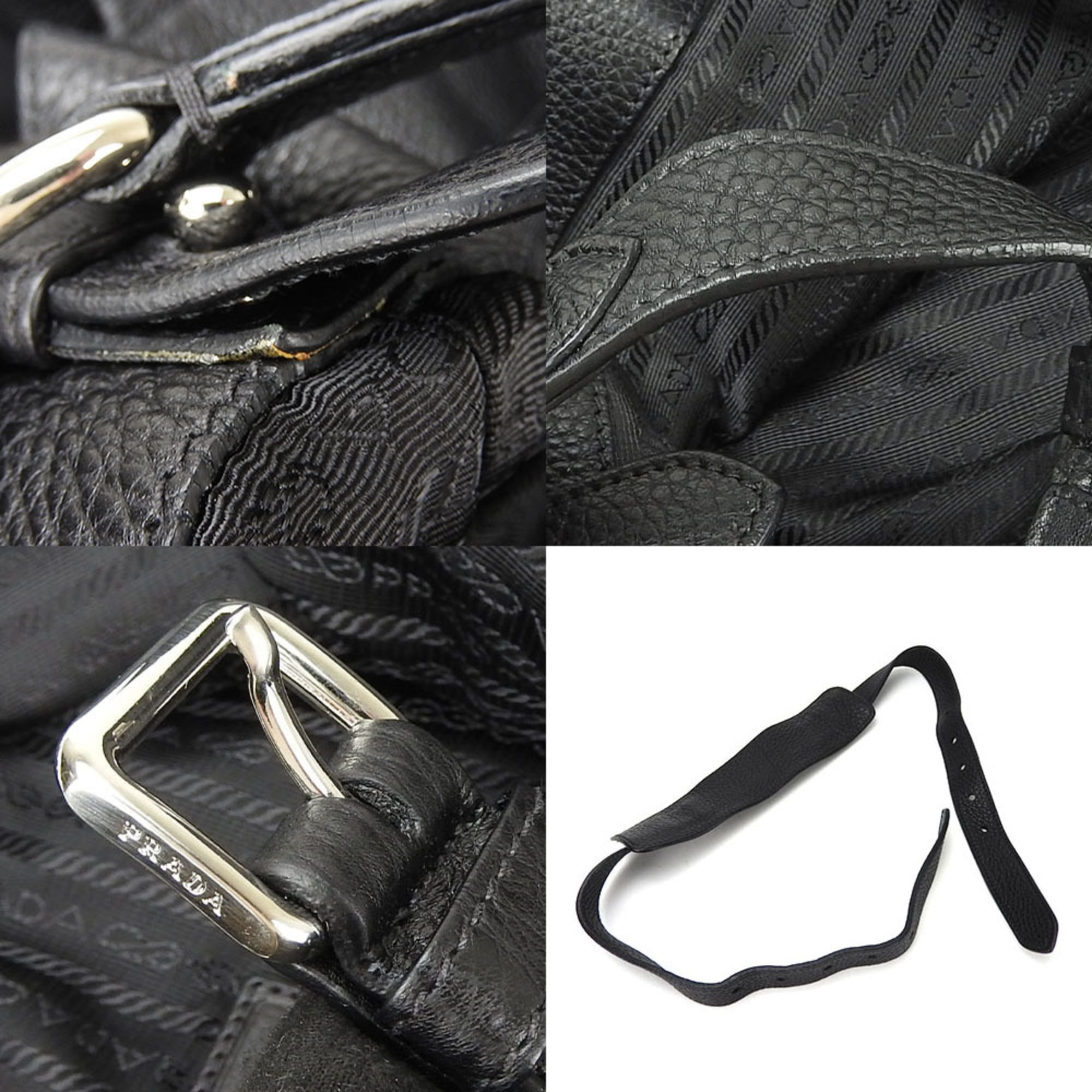 Prada Black Nero Tessuto Shoulder Bag Tote Bag