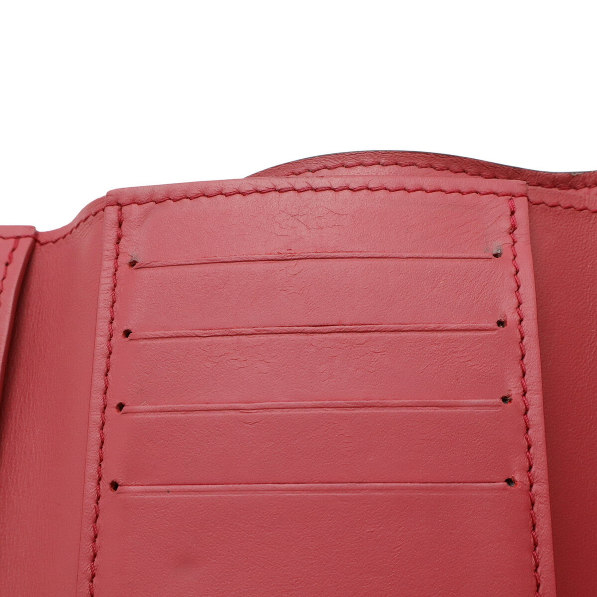 Louis Vuitton Hot Pink Noir Leather Wallet (Tri-Fold)