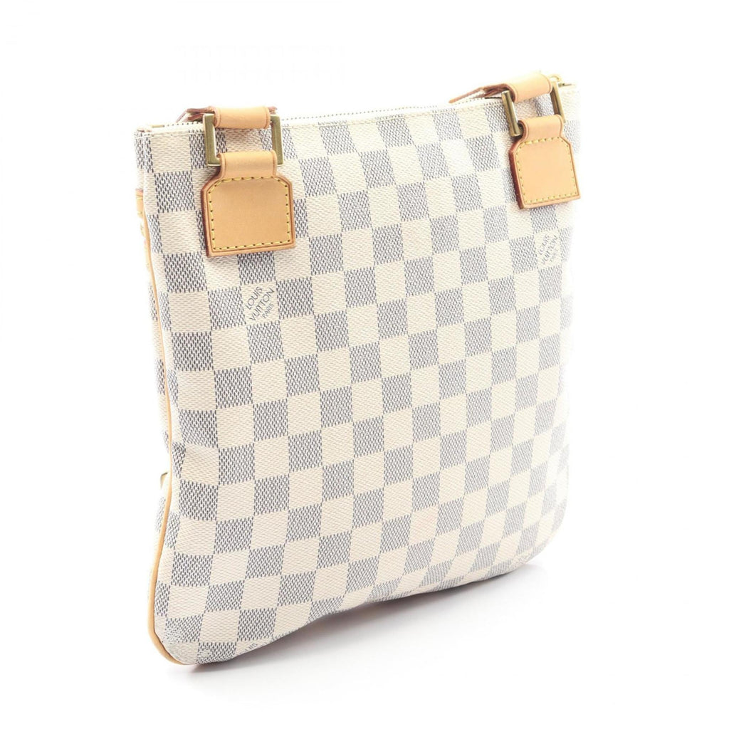 Louis Vuitton White Damier Azur Leather Shoulder Bag