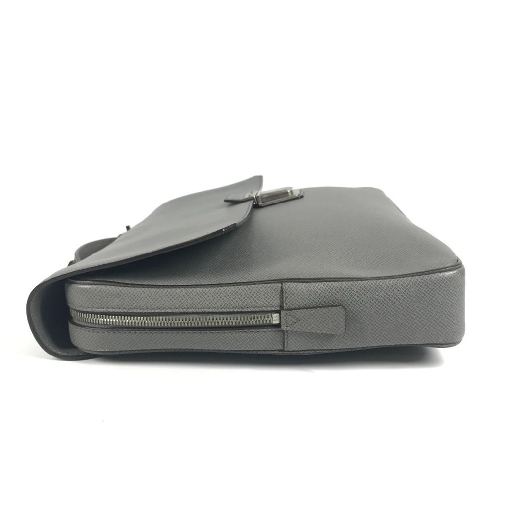 Louis Vuitton Glacier Gray Taiga Leather Briefcase Shoulder Bag