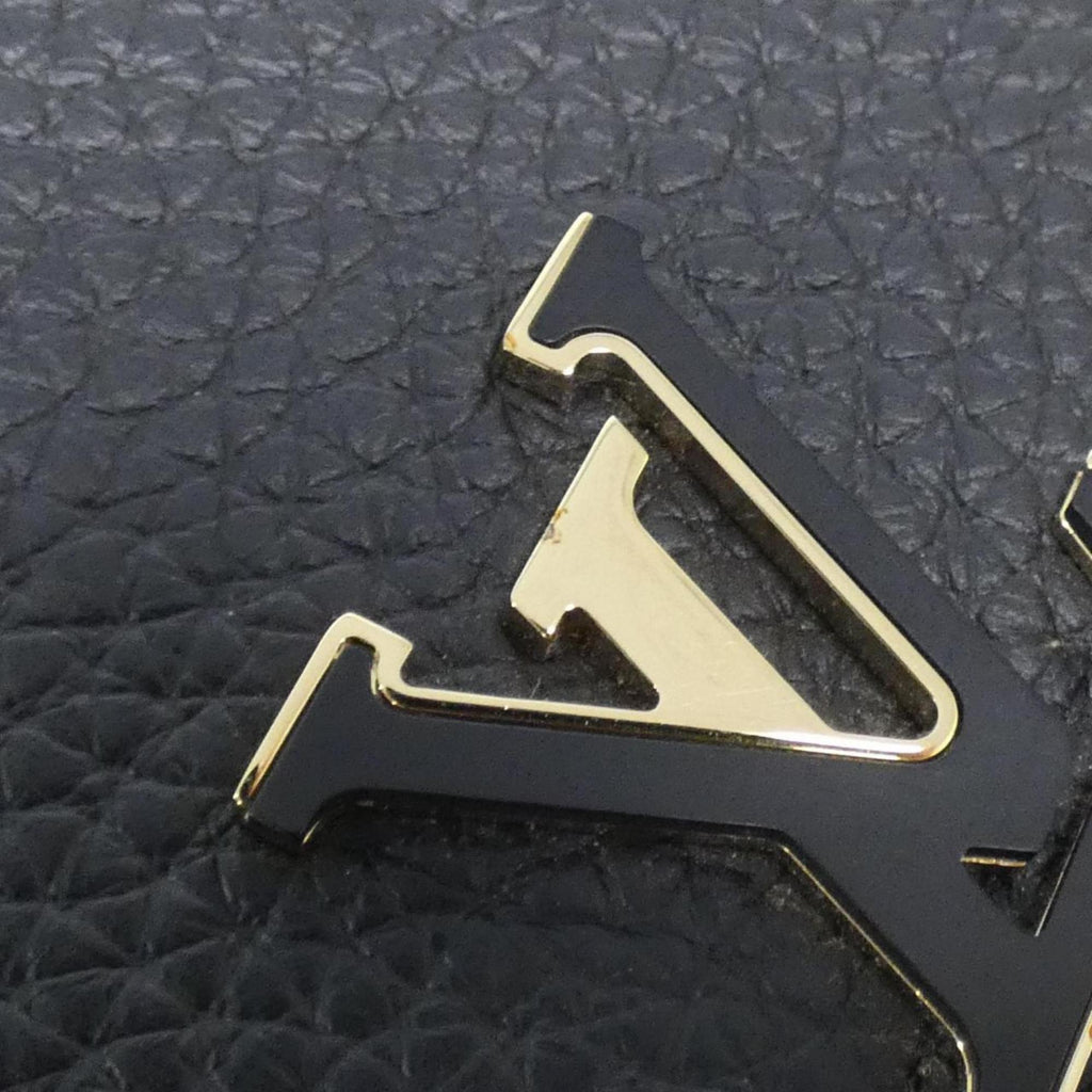Louis Vuitton Black Leather Wallet (Tri-Fold)