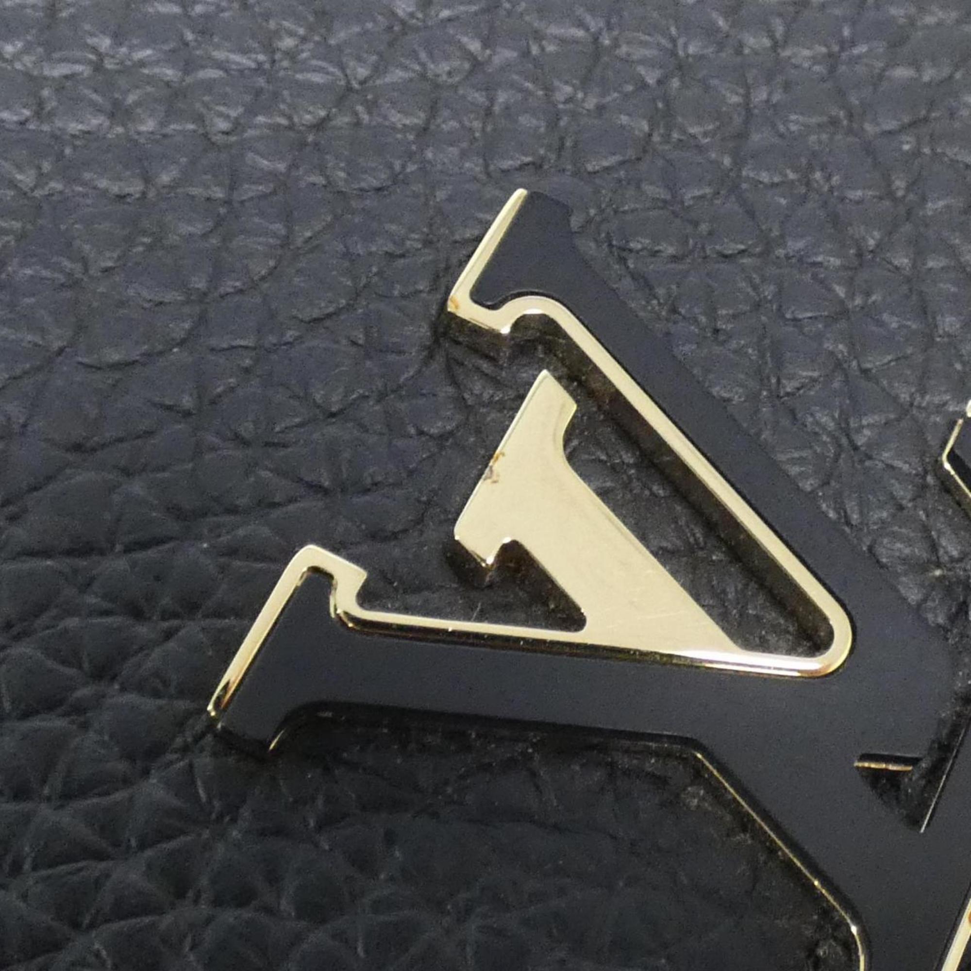 Louis Vuitton Black Leather Wallet (Tri-Fold)
