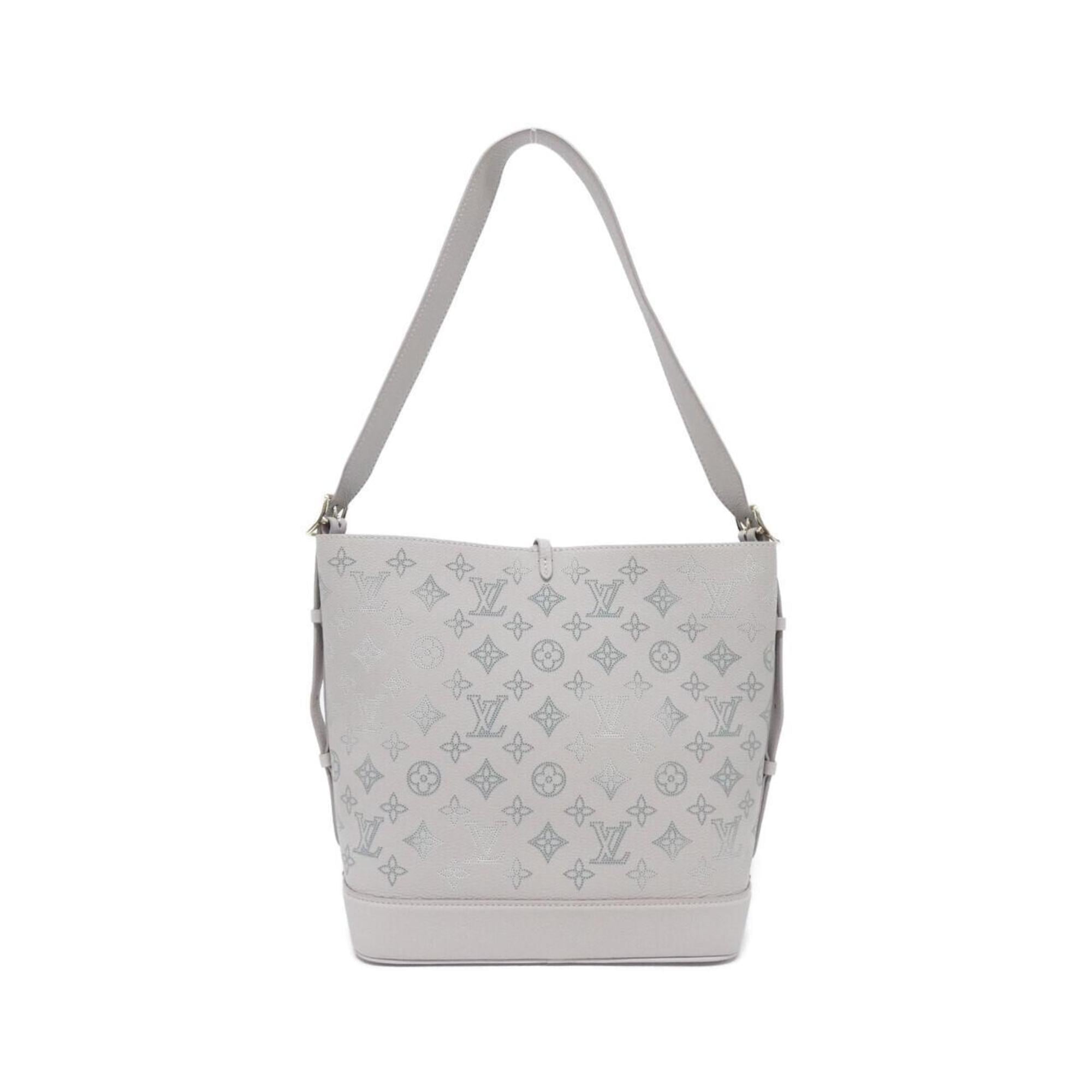 Louis Vuitton Gray Leather Shoulder Bag