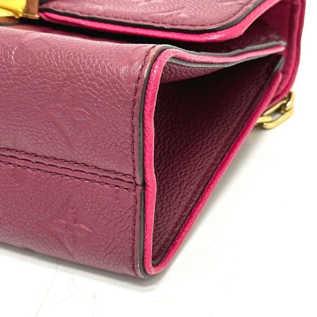 Louis Vuitton Red Color Monogram Empreinte Pochette Shoulder Bag