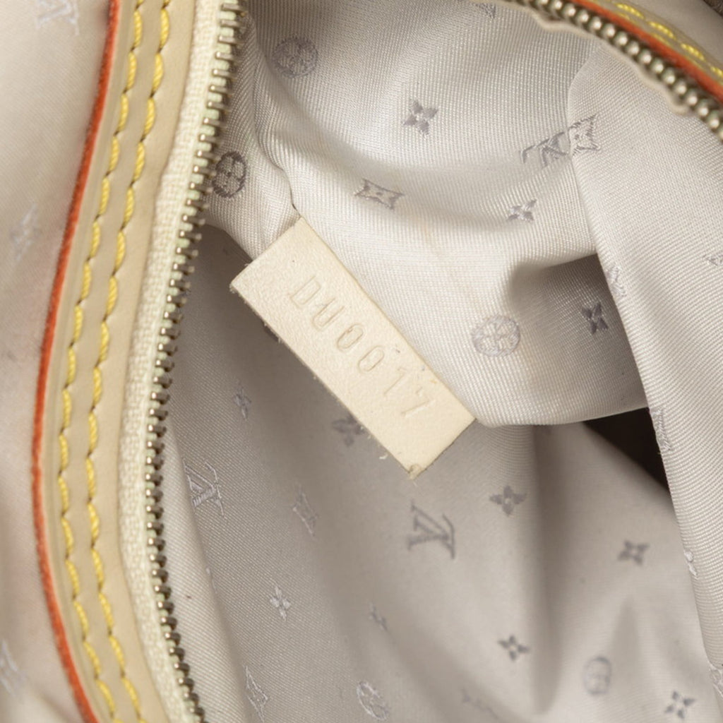 Louis Vuitton Beige Ivory Leather Handbag