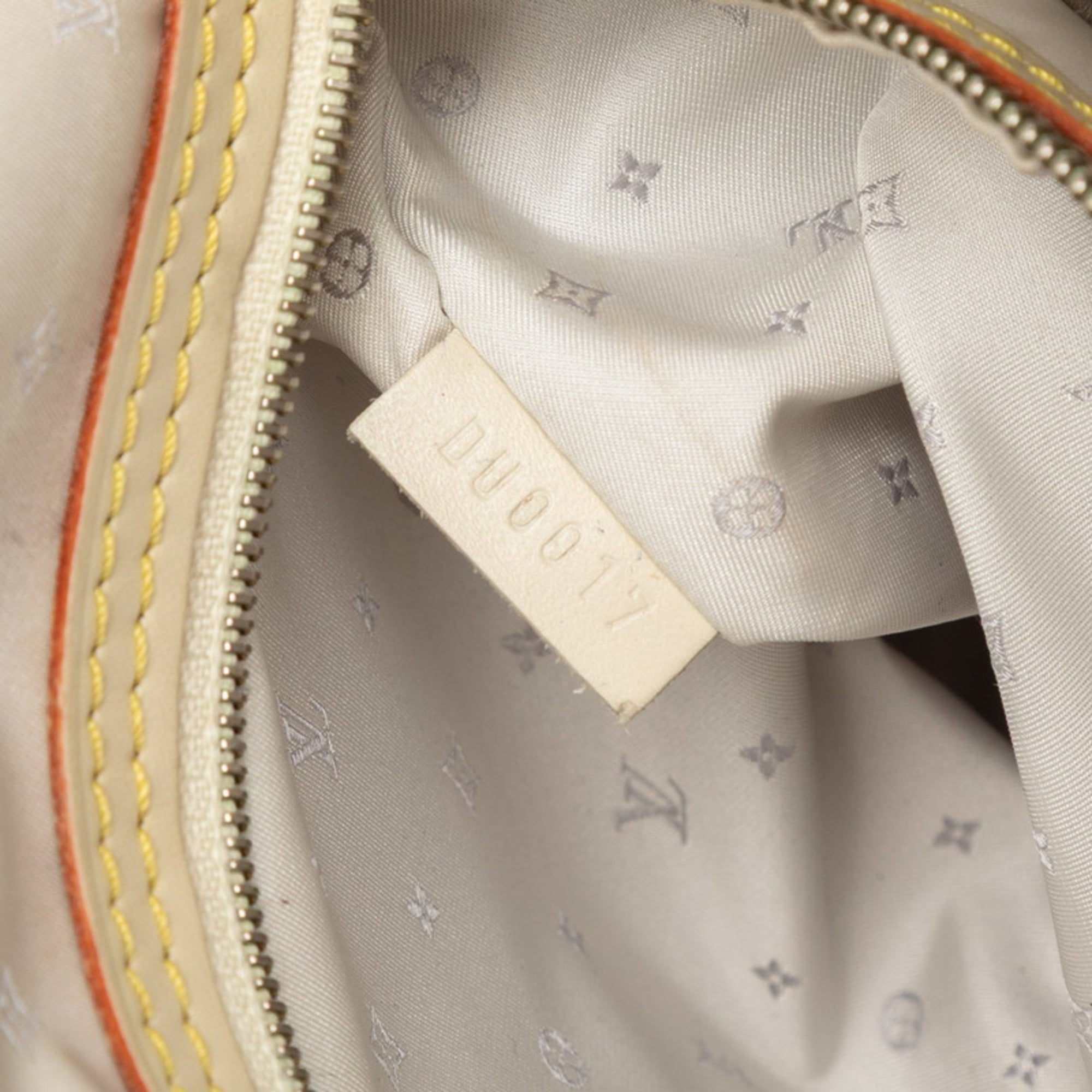 Louis Vuitton Beige Ivory Leather Handbag