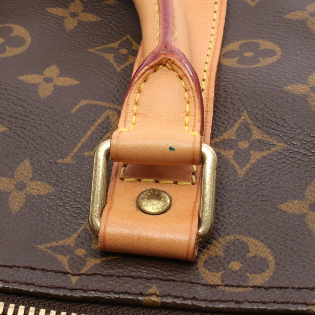 Louis Vuitton Brown Coated Canvas Leather Boston Bag