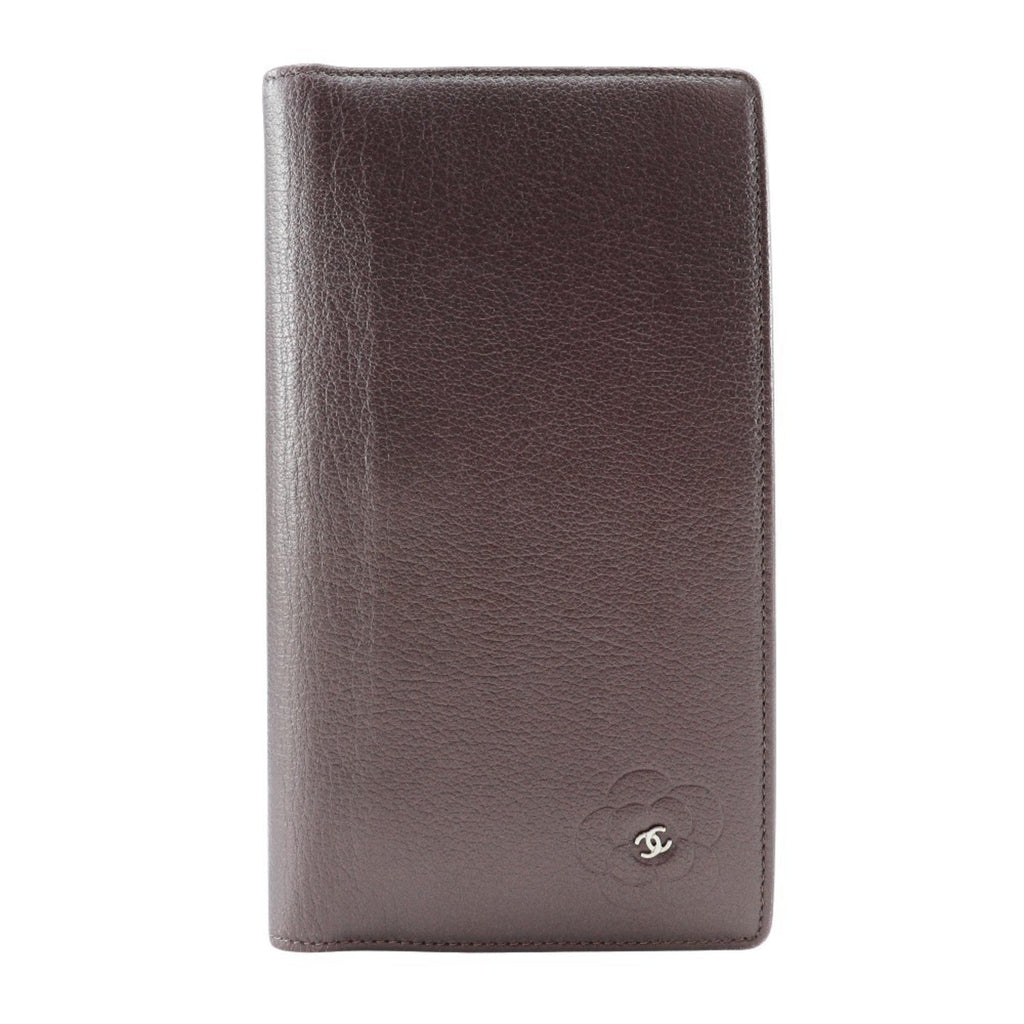 Chanel Metallic Purple Leather Long Wallet (Bi-Fold)