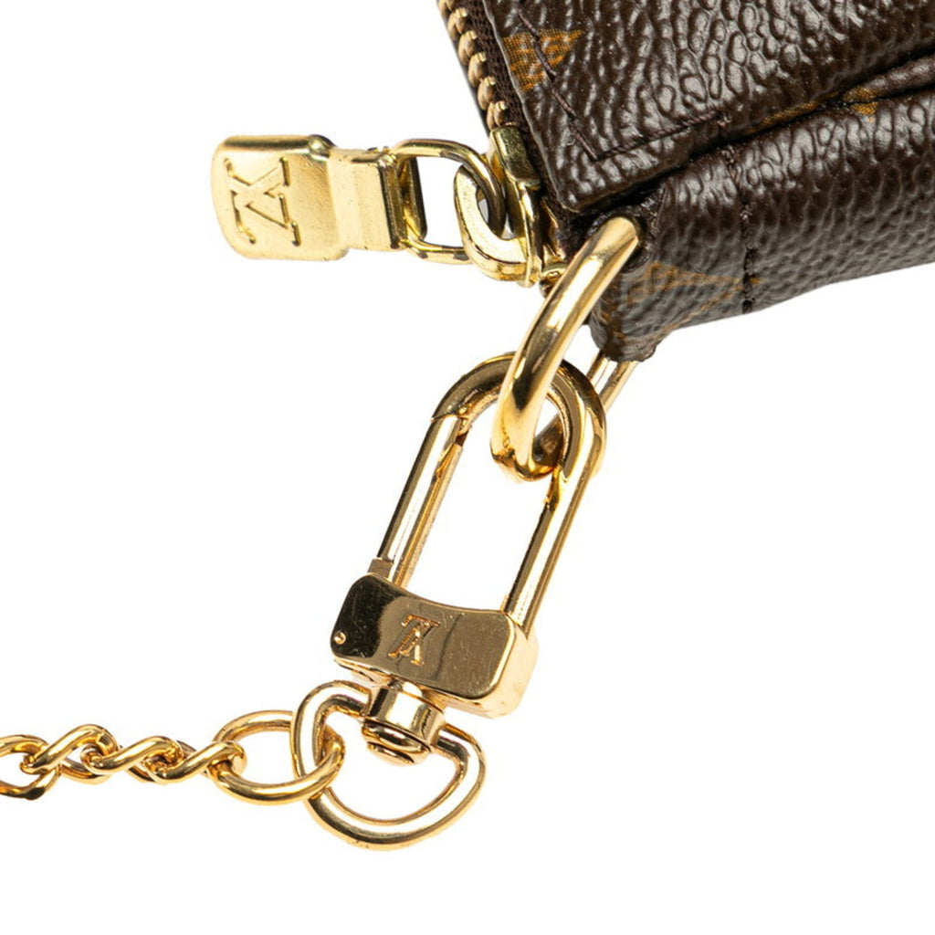 Louis Vuitton Brown Pvc Leather Pochette Pouch