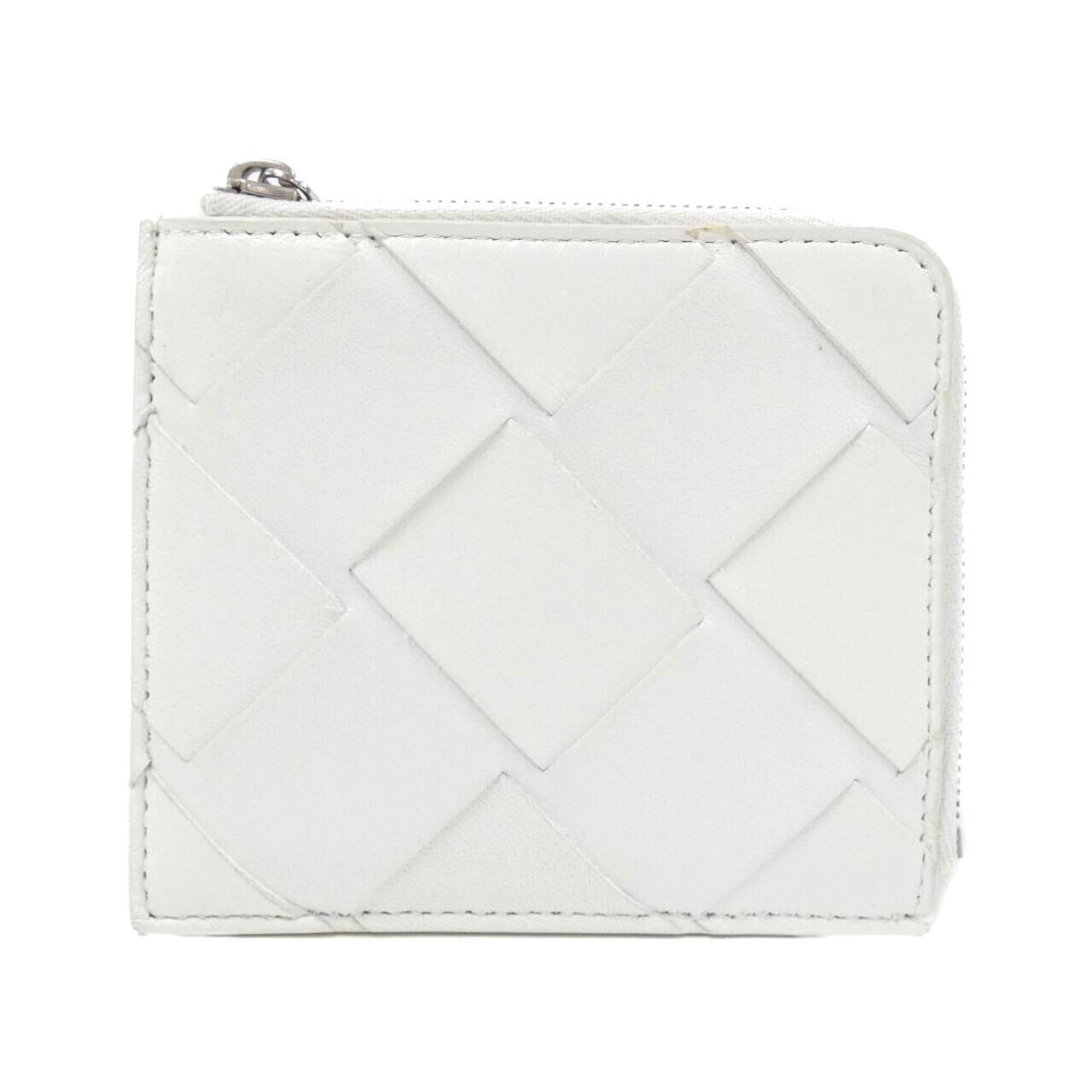 Bottega Veneta White Leather Wallet (Bi-Fold)