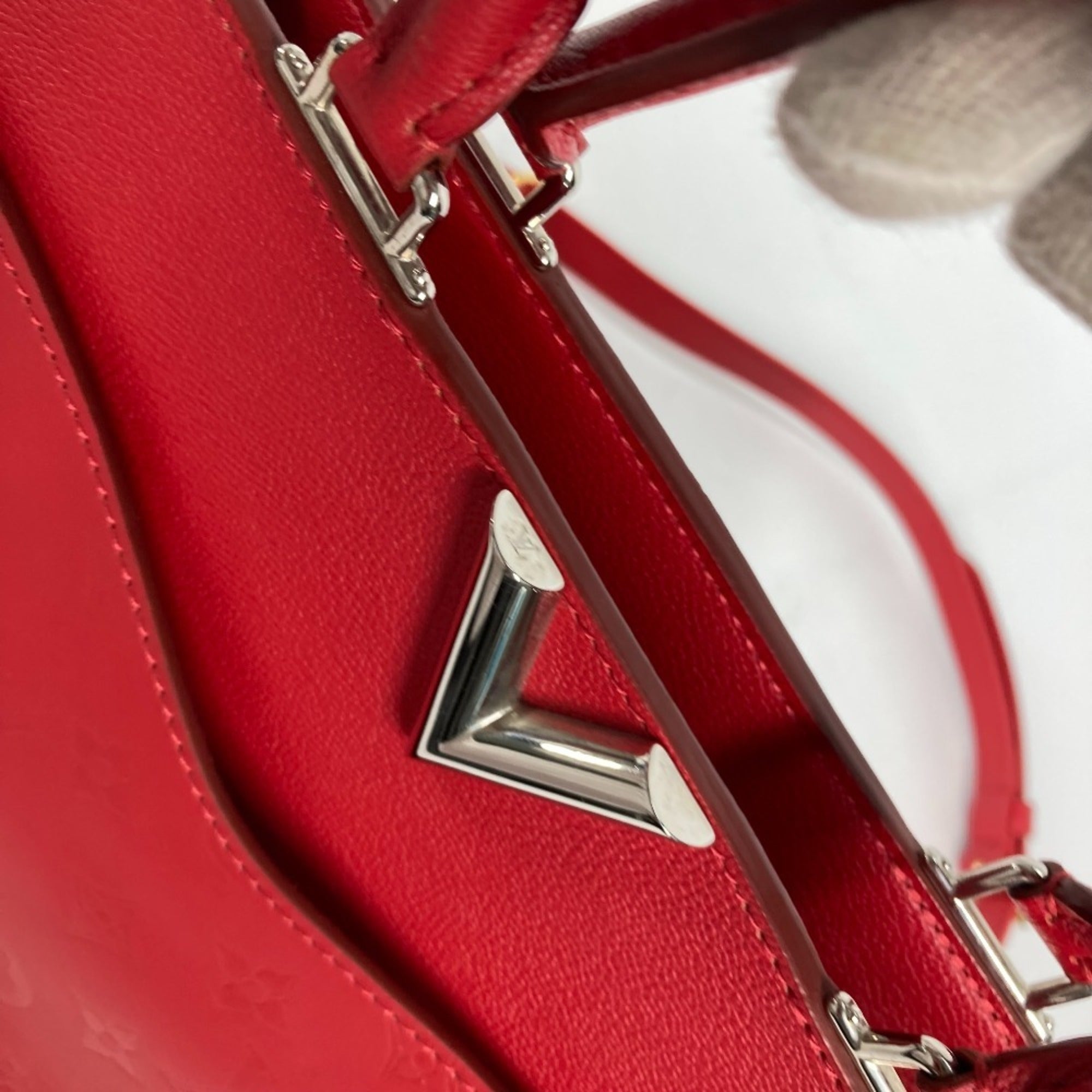 Louis Vuitton Monogram Red Color Ruby Monogram Handbag Shoulder Bag Tote Bag